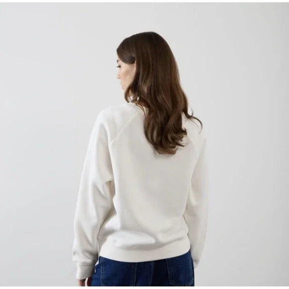 J.Crew Sweater White Knit Cotton Crew Women's XSMALL White - Picture 2 of 15